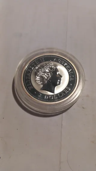 Moneda Australia 2 Onzas Plata Reina Isabel