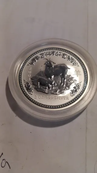 Moneda Australia 2 Onzas Plata Reina Isabel