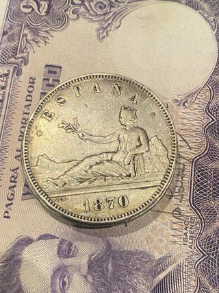Monedas antiguas de colección: 2 y 5 pesetas