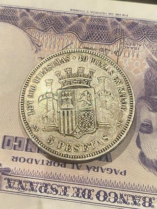Monedas antiguas de colección: 2 y 5 pesetas