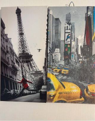 Set 3 Quadretti Città del Mondo (Londra, Parigi)