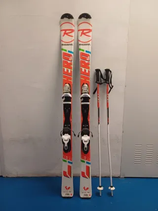Esquís Junior Rossignol Hero 140cm + Palos 100
