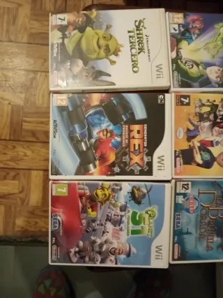 Lote 6 Juegos Wii: Ben 10, Shrek, Rex, Planet 51