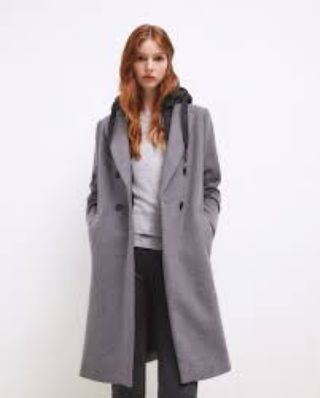 Abrigo largo gris Tintoreto