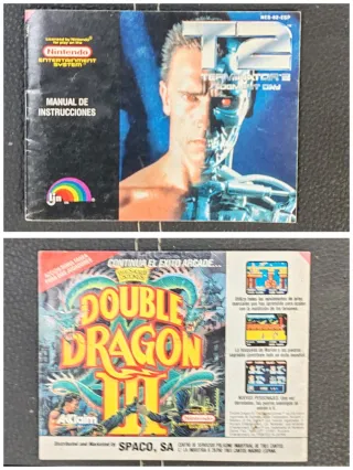 Manual Nintendo NES T2 Terminator 2 Double Dragon