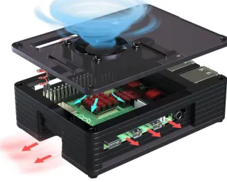 Caja Raspberry Pi 4 con ventilador