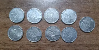 Monedas pesetas España (varios años)
