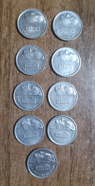 Monedas pesetas España (varios años)