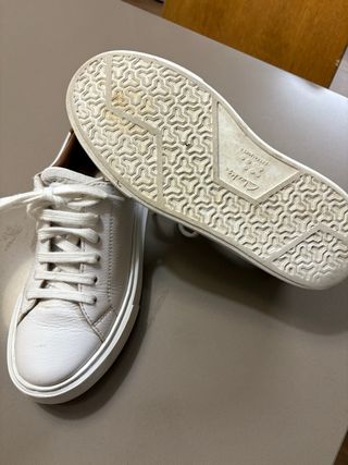 Zapatillas de piel Clarks blancas