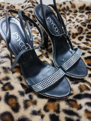 Sandalias Swarovski Tacón Alto Brillantes