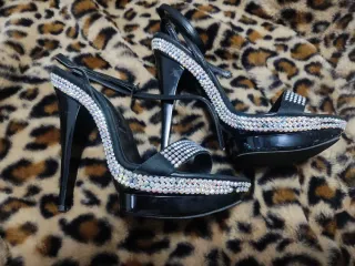 Sandalias Swarovski Tacón Alto Brillantes