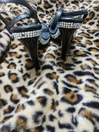 Sandalias Swarovski Tacón Alto Brillantes