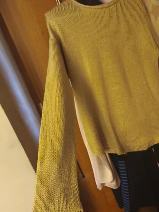 Jersey Sfera Mujer Talla M Beige Dorado