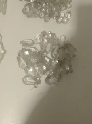 Lote cristal lámpara araña morado/transparente