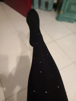 Calzedonia collant borchiette nere argento