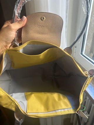 Borsa Longchamp Gialla Pelle Marrone