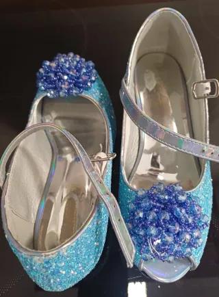 Zapatos brillos tacón Elsa&Anna