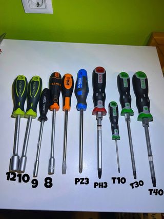 Lote Destornilladores Bahco, Irazola, Palmera