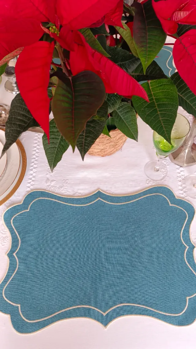 4 individuales festoneados