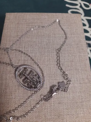 Colgante Cruz Plata y Circonitas