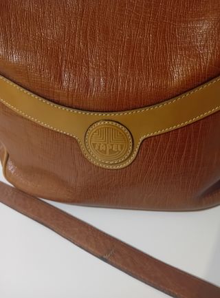 Bolso de cuero marrón Sapel