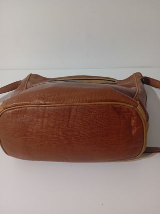 Bolso de cuero marrón Sapel