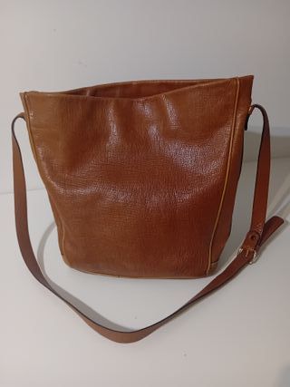 Bolso de cuero marrón Sapel