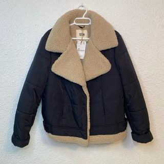 Chaqueta Stradivarius acolchada forro teddy XS
