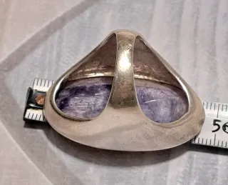 Anello Pietra di Luna e Ametista +925