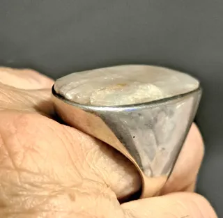 Anello Pietra di Luna e Ametista +925