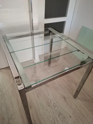 Mesa extensible vidrio/cromado Ikea GLIVARP