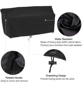 Coprisedile Storm Black per Divano Patio Oxford 42