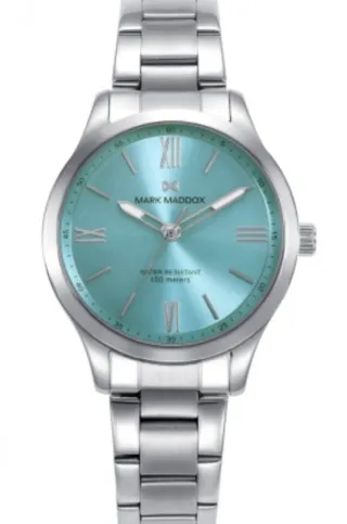 Reloj Mark Maddox verde turquesa.