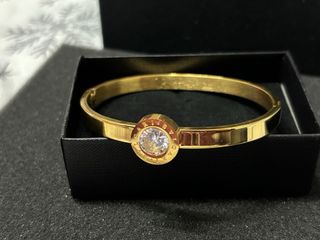 Bracciale Bvlgari in acciaio inox Oro con Zircone