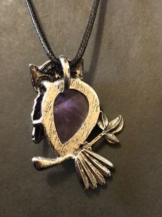 Collana civetta con pietra ametista