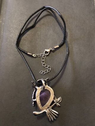 Collana civetta con pietra ametista