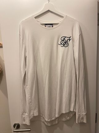 Camiseta SikSilk manga larga blanca