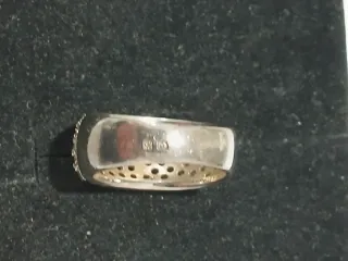 Anel Prata 925 Zircónias Vermelhas