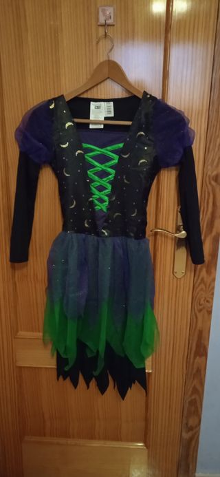 Disfraz Bruja Morado con Sombrero