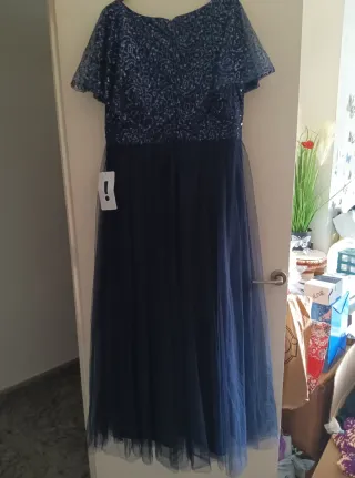 Vestido largo azul de fiesta