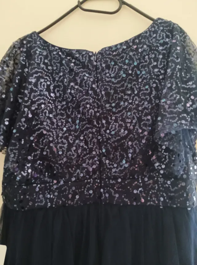 Vestido largo azul de fiesta