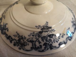 Fruttiera in porcellana decorata blu