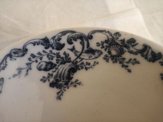 Fruttiera in porcellana decorata blu