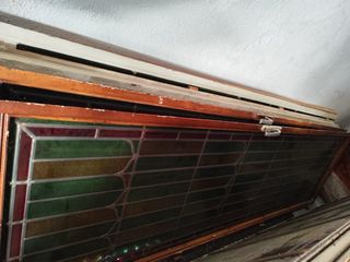 Puerta hierro cristal. 2 sin marcoemplomado.50€ ud