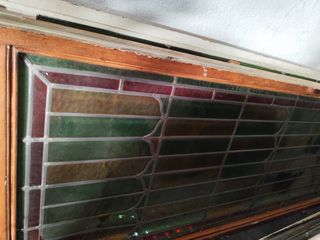 Puerta hierro cristal. 2 sin marcoemplomado.50€ ud