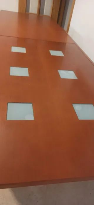 Mesa de salón extensible madera