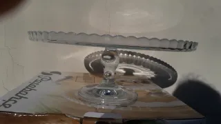 Alzata in vetro Paşabahçe decorata diametro 33cm