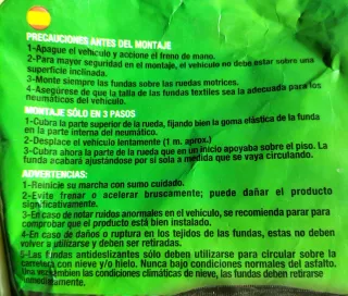 Cadenas textiles para nieve N°77