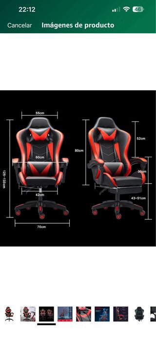 Silla Gaming Mi Ko Mi Ka Roja