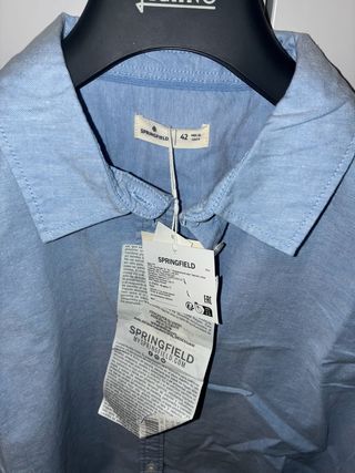Camisa Springfield azul hombre talla 42 nueva con